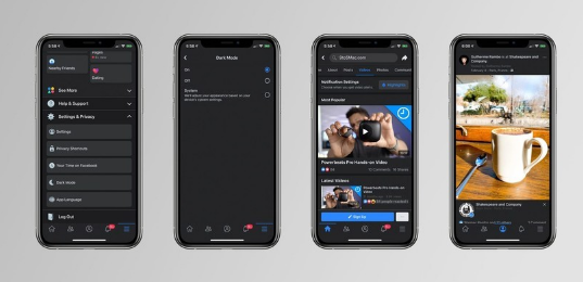 Facebook应用程序的暗模式看起来与Instagram不同