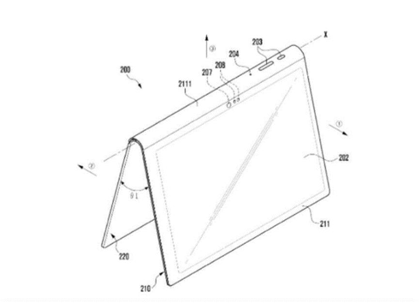 三星获得了带有集成支架的平板电脑的专利权