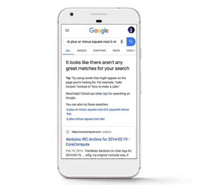 现在如果搜索结果不理想 Google会告诉您