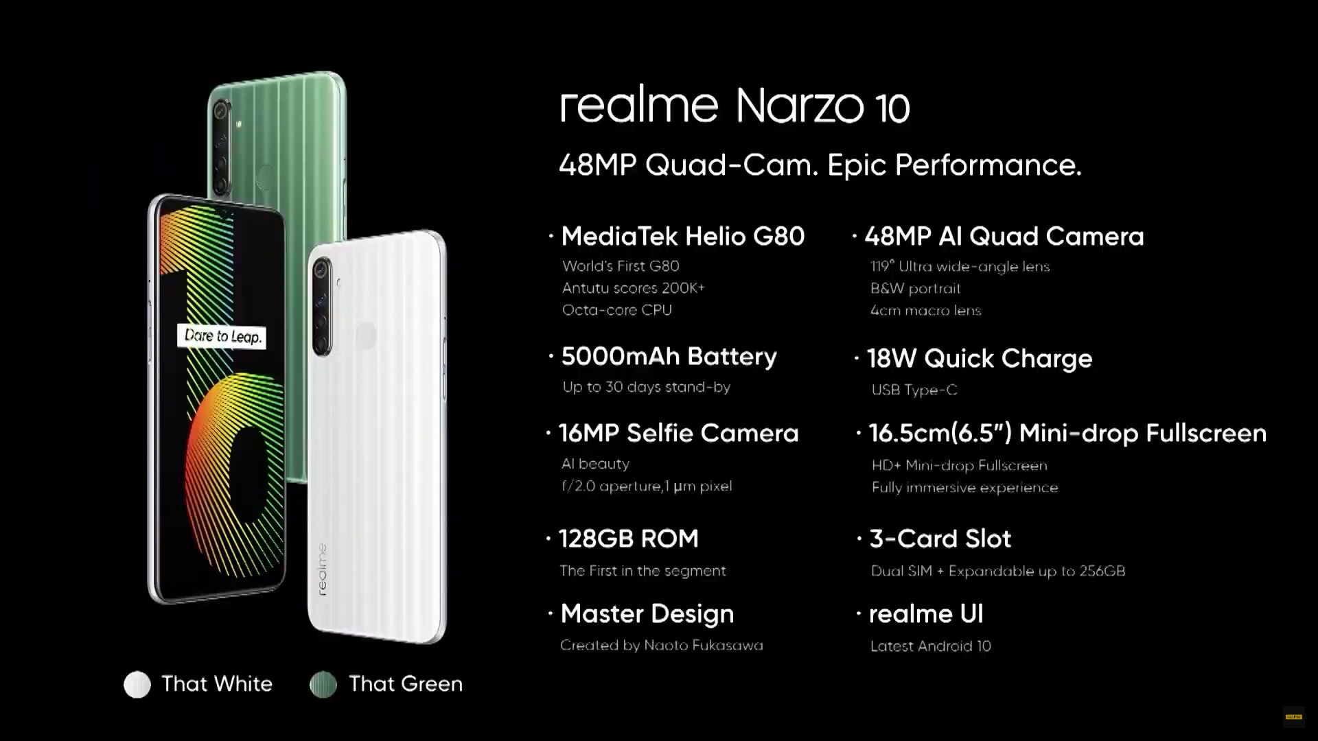 Realme Narzo 10，带有5000mAh电池的Narzo 10A，6.5英寸显示屏在印度推出：价格，规格