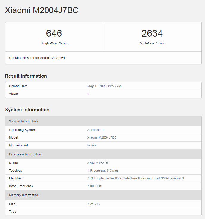 Geekbench展示了Redmi Note 10和Note 10 Pro的性能