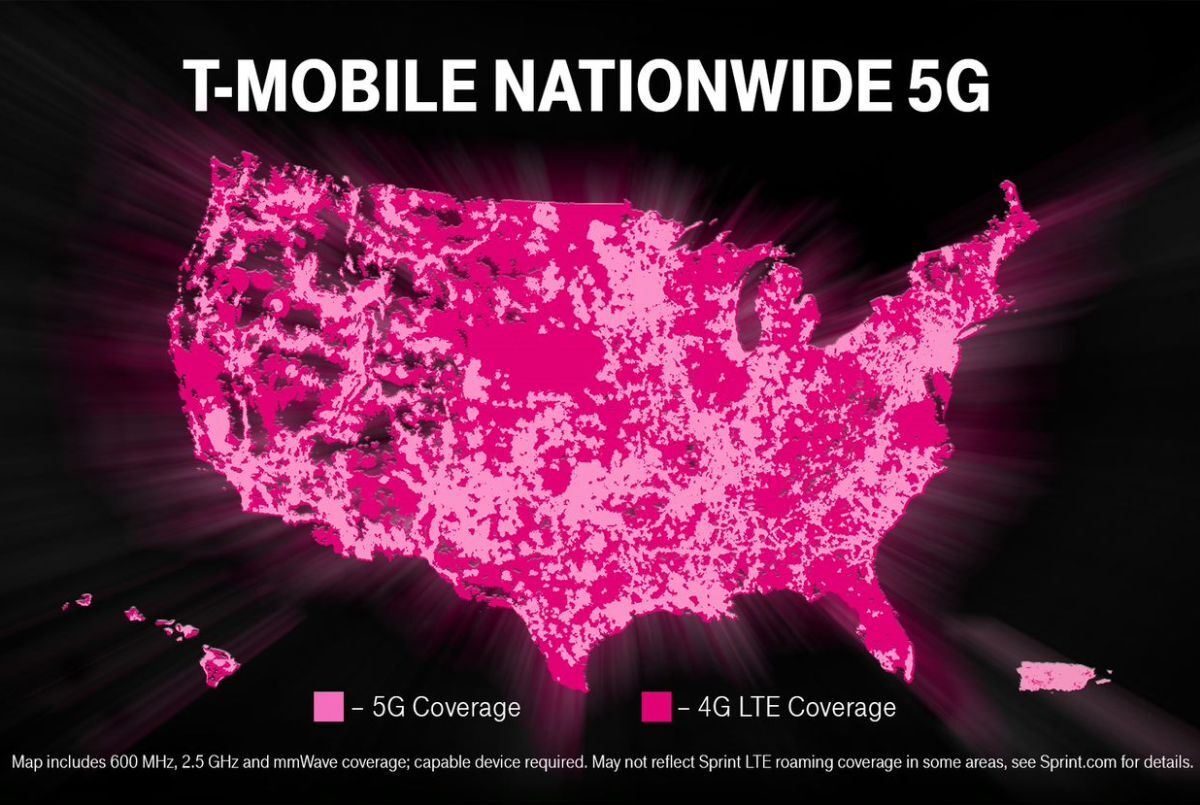 T-Mobile的“全国性” 5G网络继续稳步向普及