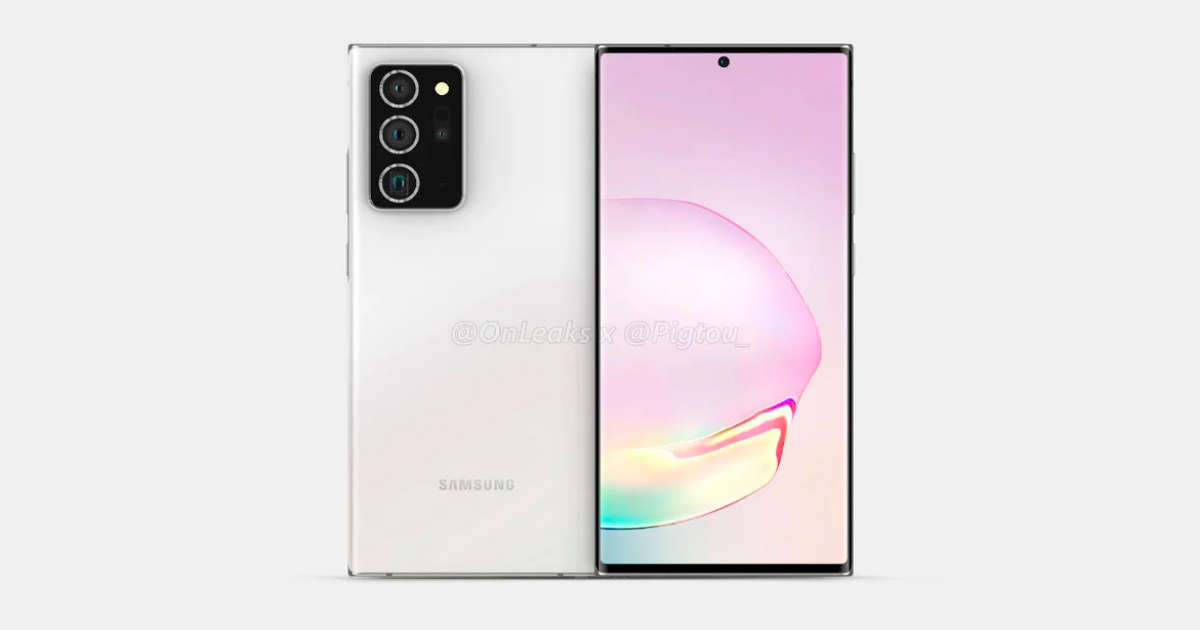 三星Galaxy Note 20+基于CAD的渲染器显示了与S20 Ultra类似的设计