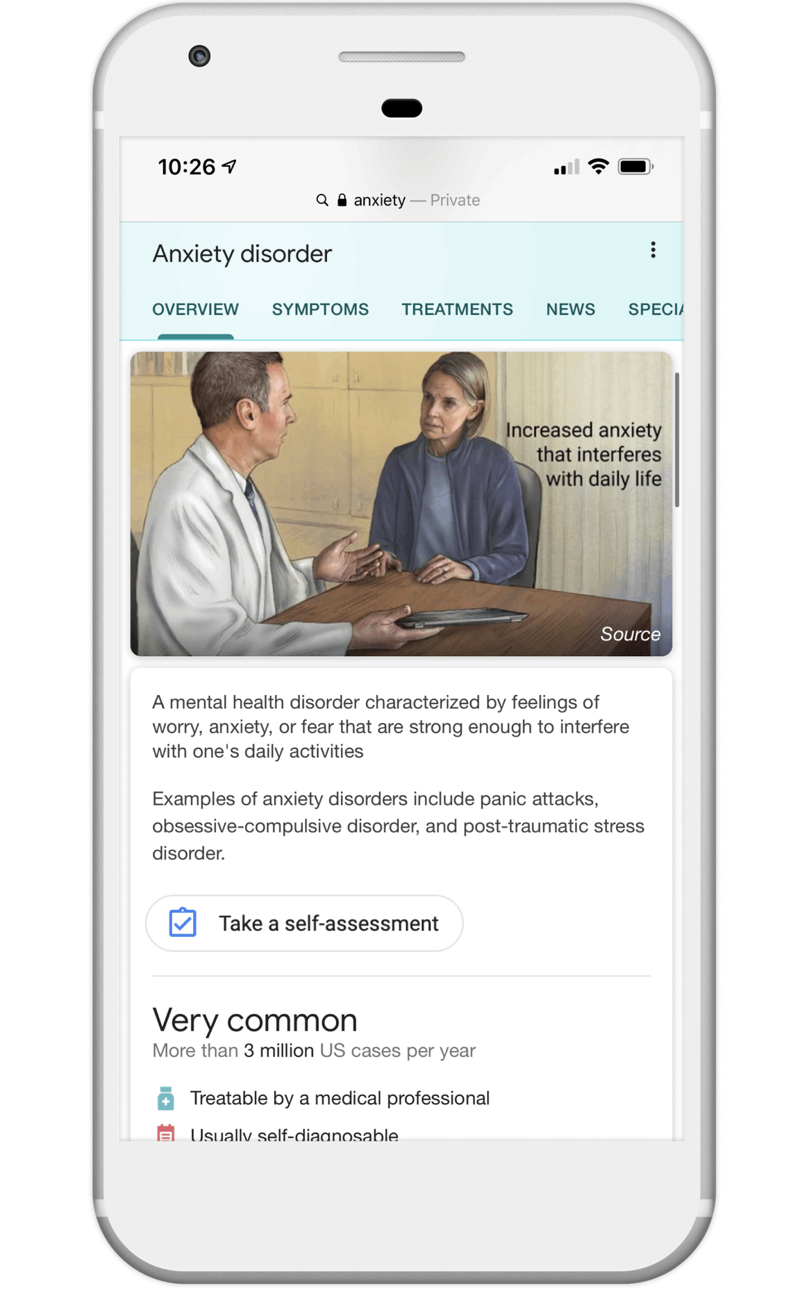 Google推出了焦虑自我评估工具