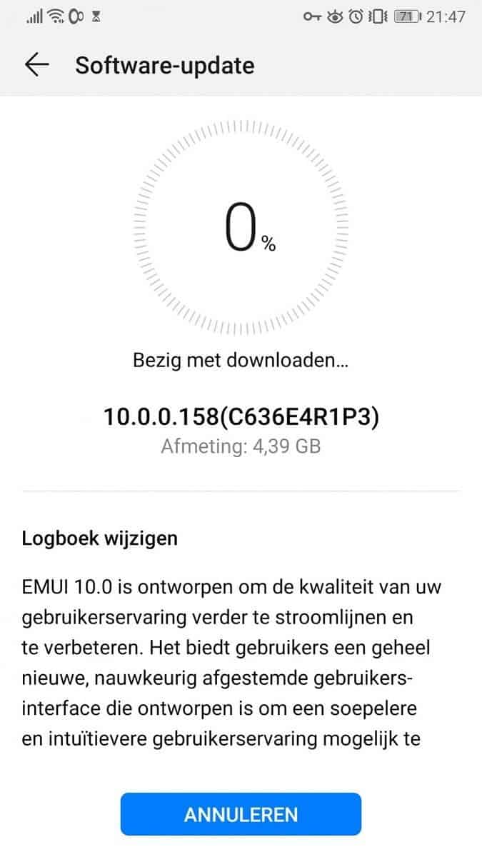 全球针对华为P20 PRO和MATE 10发布了EMUI 10更新