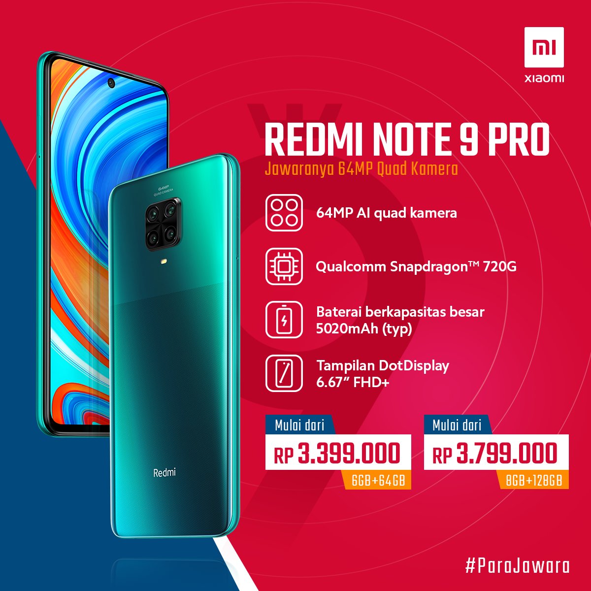 Redmi Note 9在西班牙推出，Note 9和Note 9 Pro在印度尼西亚推出