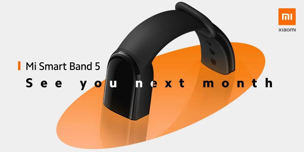 小米将于下月在全球范围内推出Mi Band 5作为Mi Smart Band 5