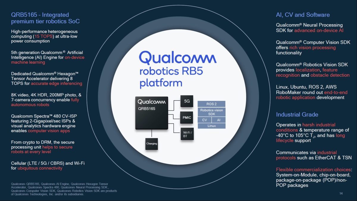 高通推出基于Snapdragon 865的新型Robotics RB5 5G平台