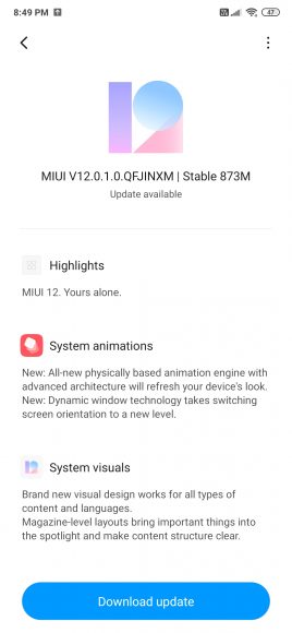 Redmi K20，Redmi K20 Pro用户在印度获得稳定的MIUI 12更新