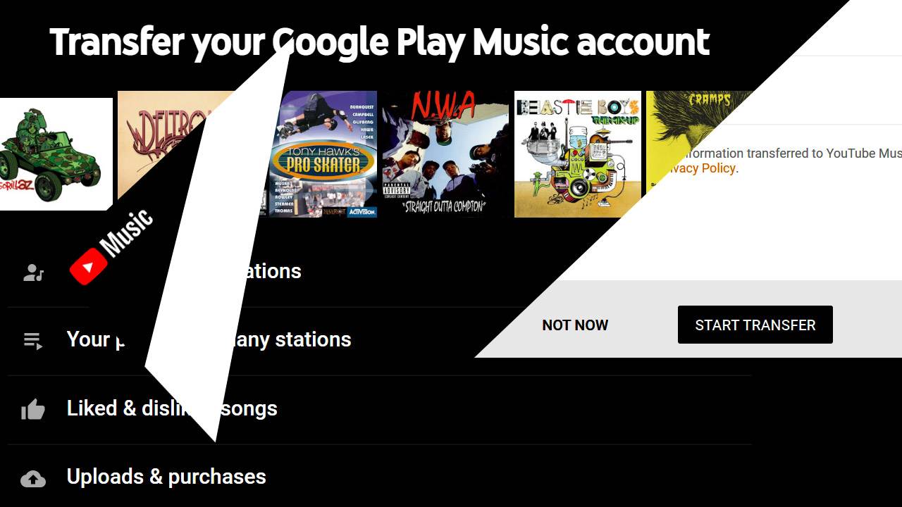 将Google音乐转移到YouTube音乐一键式转移网站