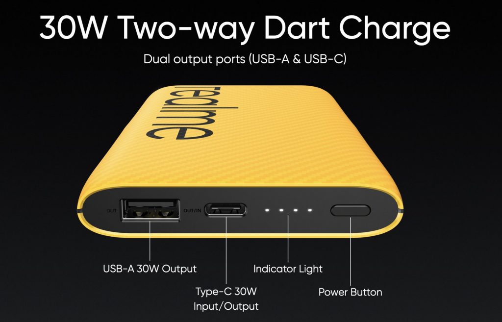 Realme 30W Dart Charge 10000mAh移动电源在印度揭幕