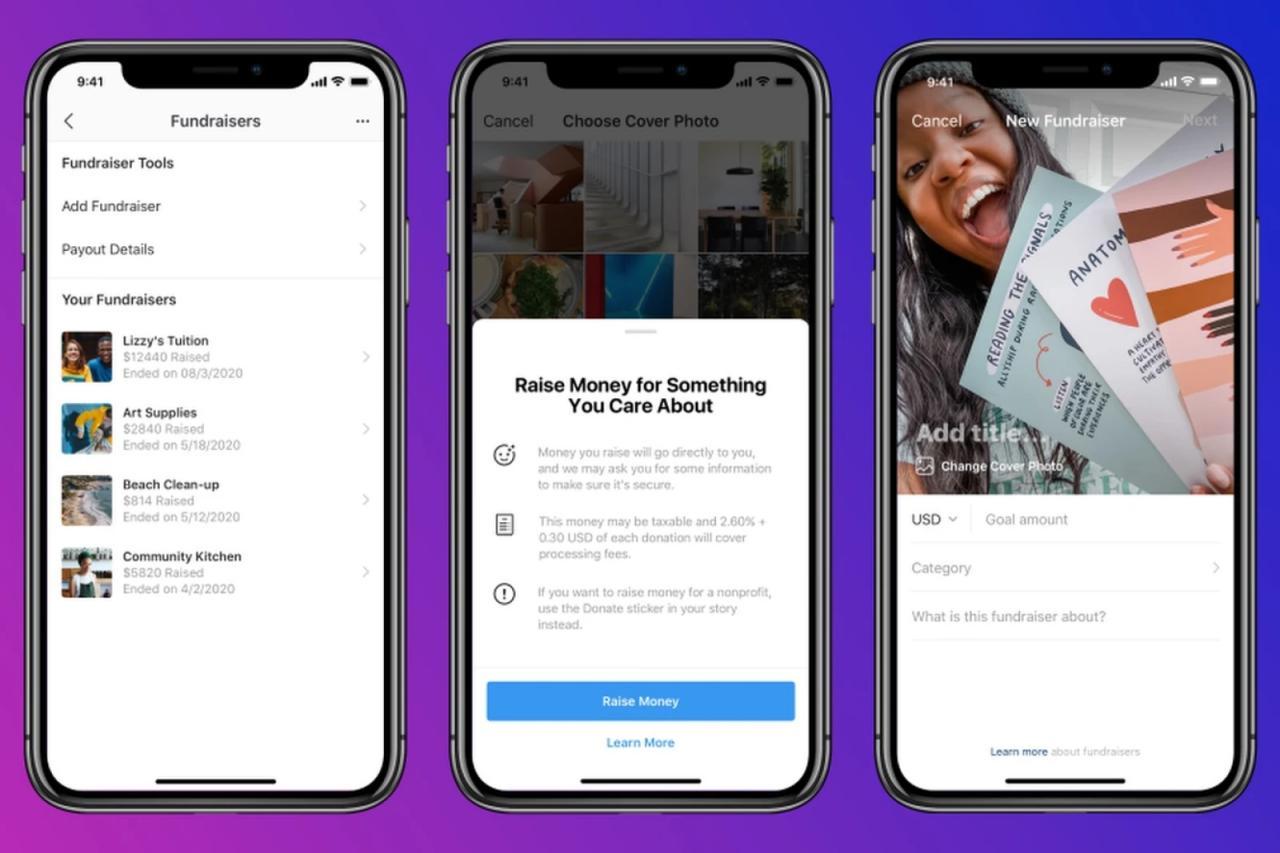 Instagram现在允许您出于个人原因筹集资金