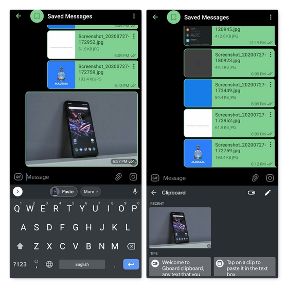 Gboard在Android的剪贴板和Google Lens集成中推出图像粘贴功能