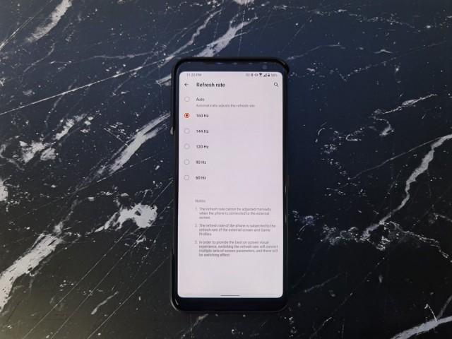 华硕ROG Phone 3具有隐藏式160Hz显示模式