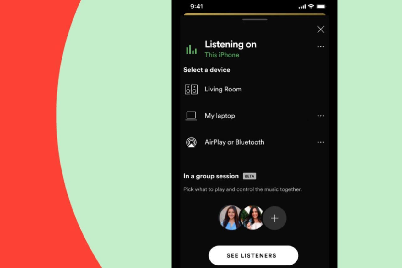 Spotify为高级用户启动组会话功能