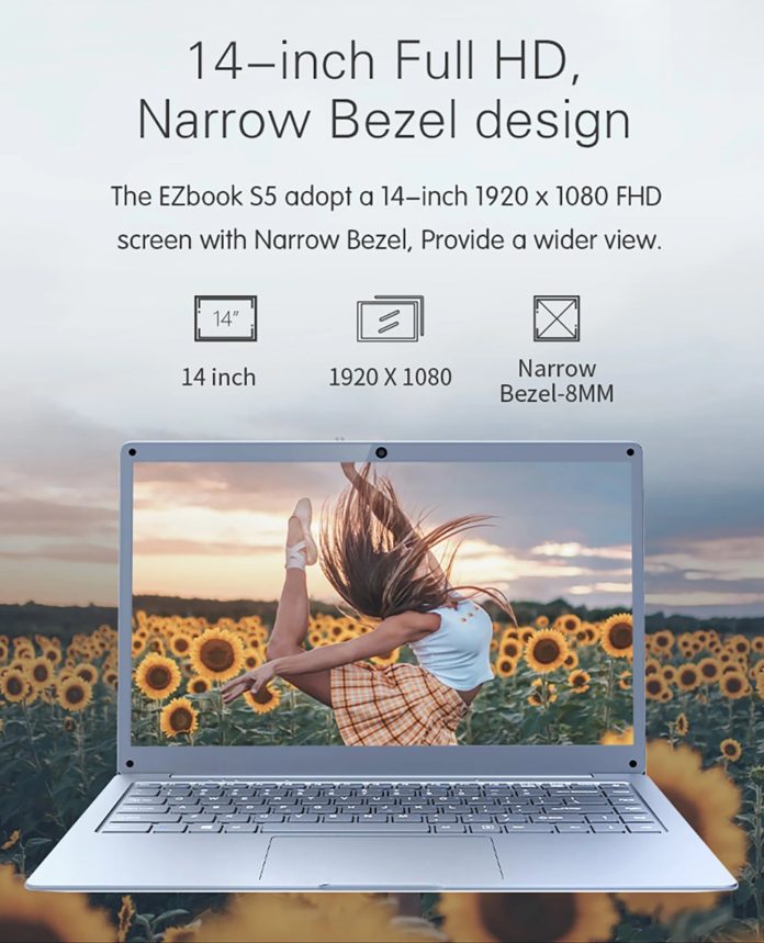 带有6GB RAM的Jumper EZbook S5 14英寸笔记本电脑现价$ 179.99 /£138.85