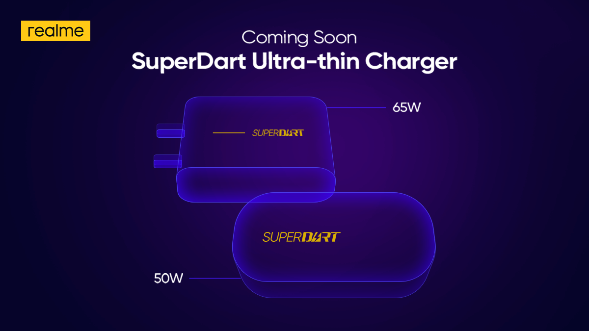 Realme首席执行官宣布其SuperDart超薄充电器即将在印度上市