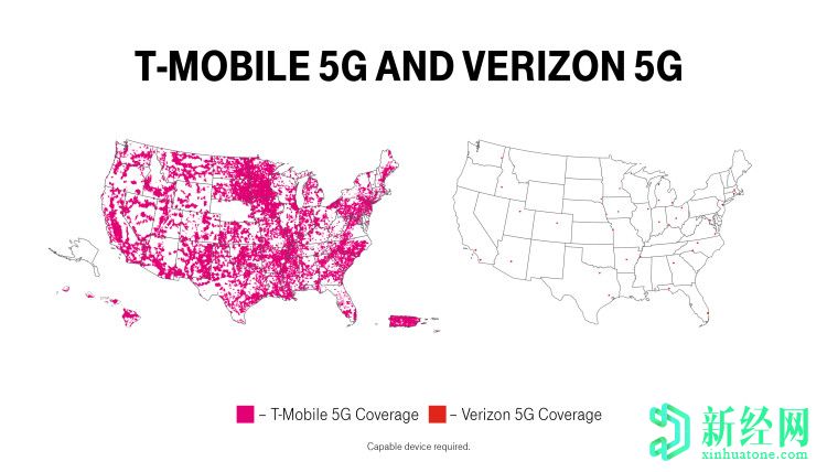 T-Mobile推出全国范围的独立5G