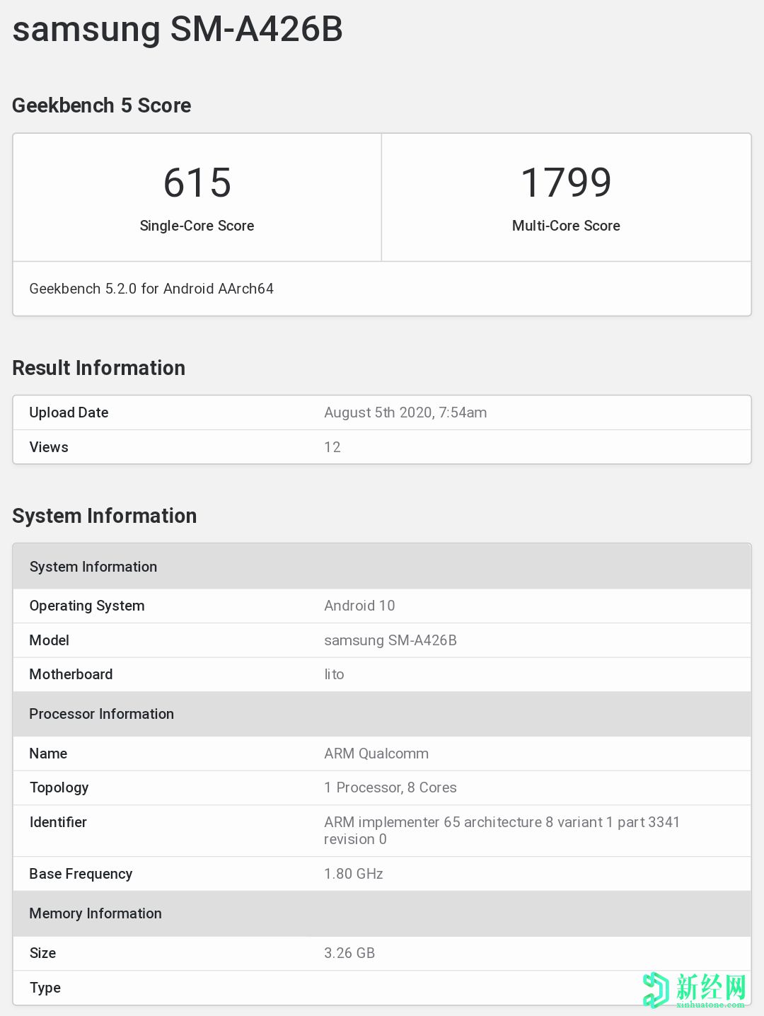 三星Galaxy A42 5G Geekbench上市发现; 可以由金鱼草690加油