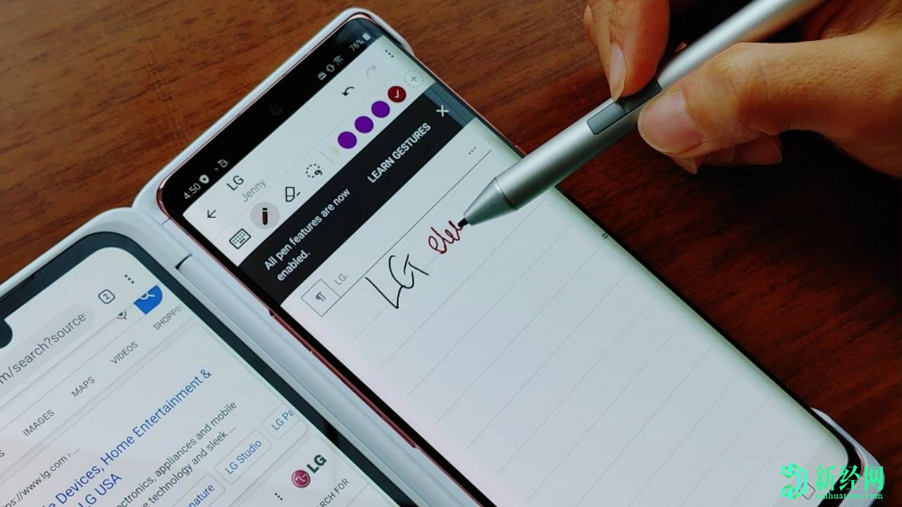 LG Velvet在三星Galaxy Note 20首次亮相时宣传了对手写笔的支持