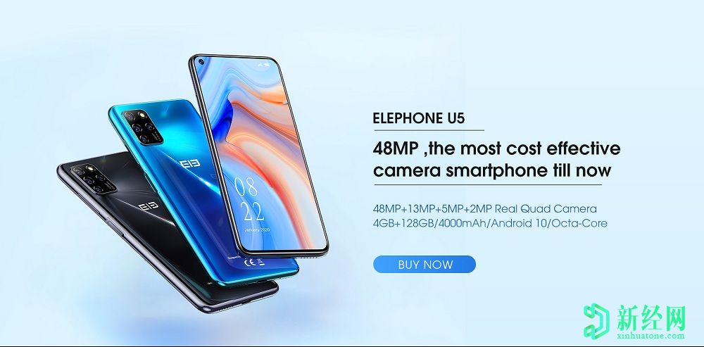 Elephone U5推出了6.4英寸显示屏，48MP后置摄像头和Helio P60 SoC，现价$ 159.99