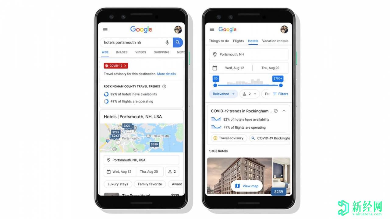 谷歌搜索获得新工具，可在大流行期间为旅行者提供帮助