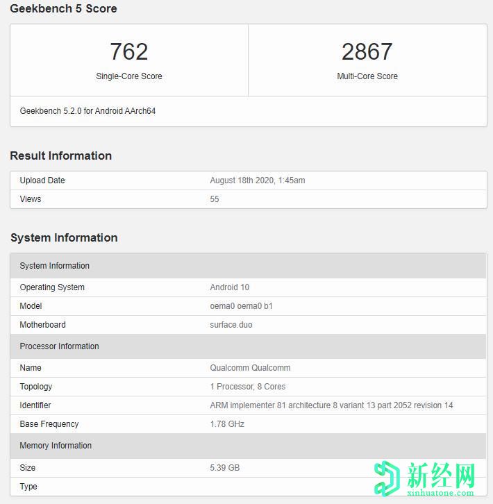 微软Surface Duo基准测试分数是对到达时死亡的嘲讽的反驳