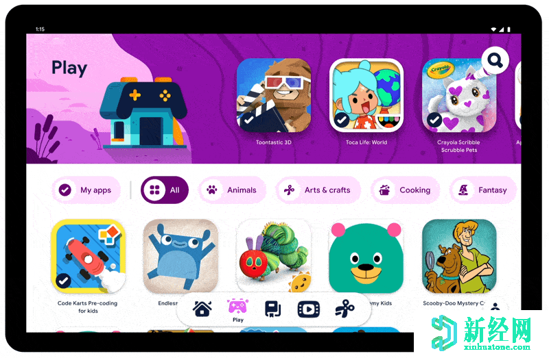 谷歌推出了Kids Space，一种适用于Android平板电脑的儿童模式
