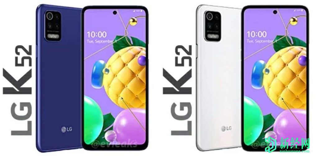 LG K52泄漏的渲染器出现；展示打孔显示器和四镜头相机