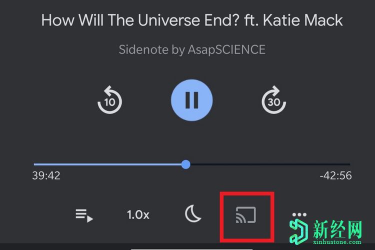 Google播客在Android的“正在播放的页面”中获取了“投射”按钮
