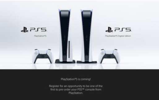 索尼将在11月推出PlayStation 5，Playstation 5数字版，价格分别为499.99美元和399.99美元