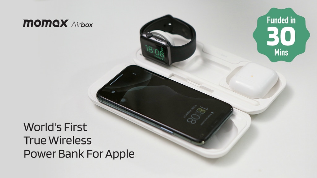 MOMAX Airbox是适用于苹果设备的多设备无线充电电源