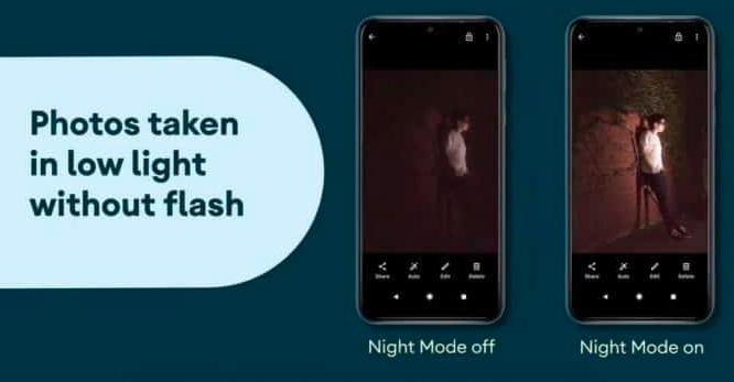 Android Go相机应用更新了夜间模式