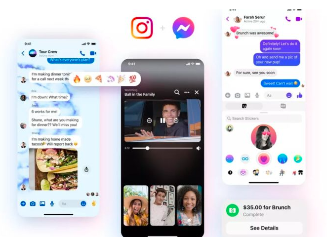 Facebook Messenger的新徽标和新的功能