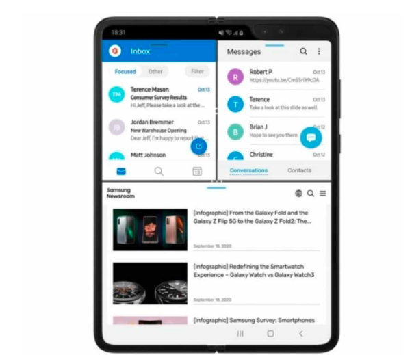 三星通过新软件更新将其与Galaxy Z Fold 2的某些功能引入了Galaxy Fold