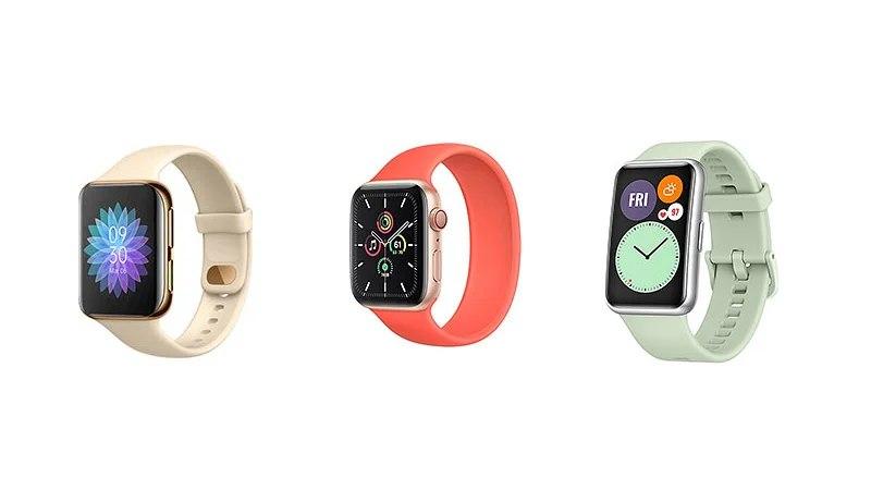 OPPO Watch与Apple Watch SE和华为Watch Fit,规格对比