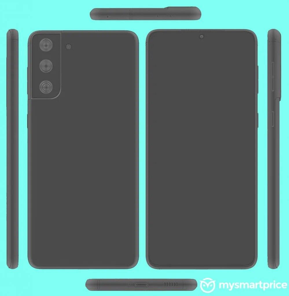 三星Galaxy S21 Plus RAW CAD渲染图揭示了手机的设计