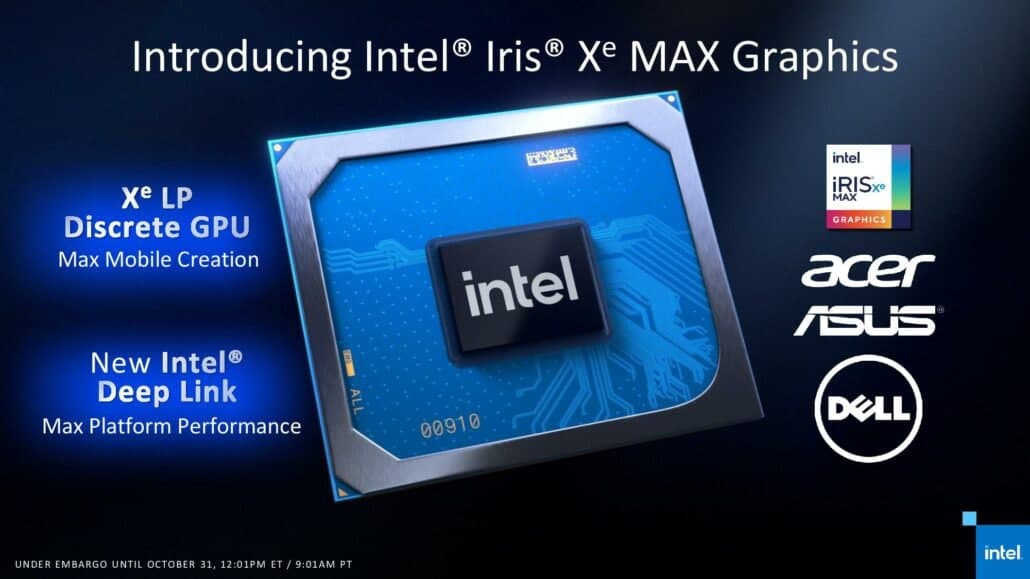 英特尔宣布推出Xe MAX GPU,其具有可同时使用iGPU,dGPU和CPU的深度链接技术