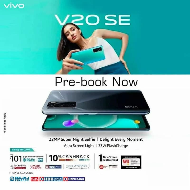vivo V20 SE将于11月2日在印度推出