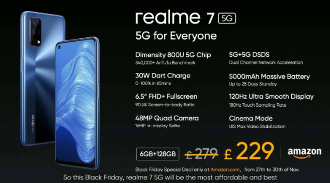 Realme 7 5G推出！这是功能和价格