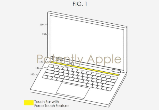 苹果宣布MacBook Pro Touch Bar的新专利