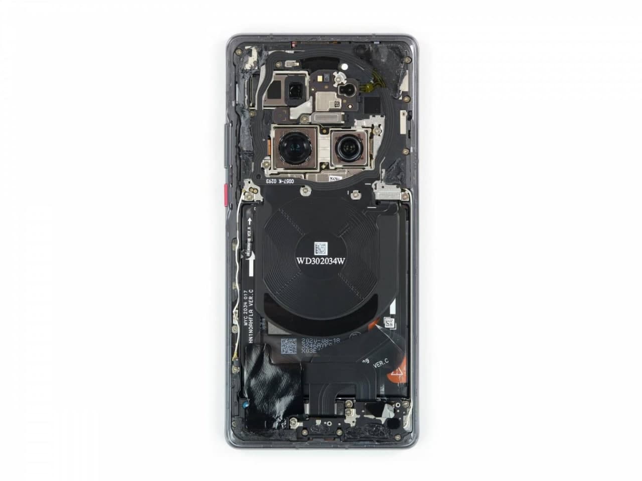 华为Mate  40 Pro  iFixit拆解显示可维修性一塌糊涂