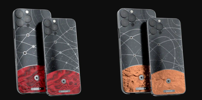 这些豪华iPhone 12的背面贴有月亮，水星和火星碎片