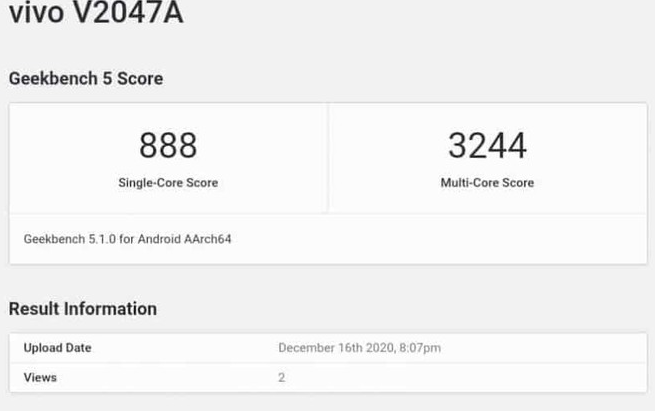 vivo X60通过GeekBench的基准测试