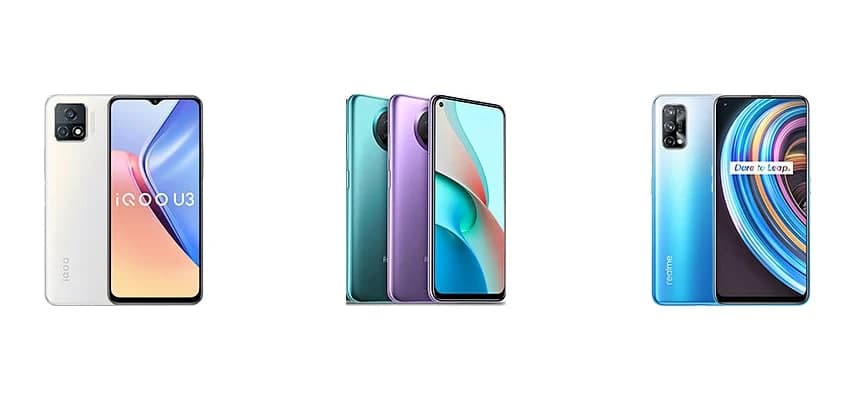 iQOO  U3与Redmi  Note  9 5G和Realme  X7：规格对比