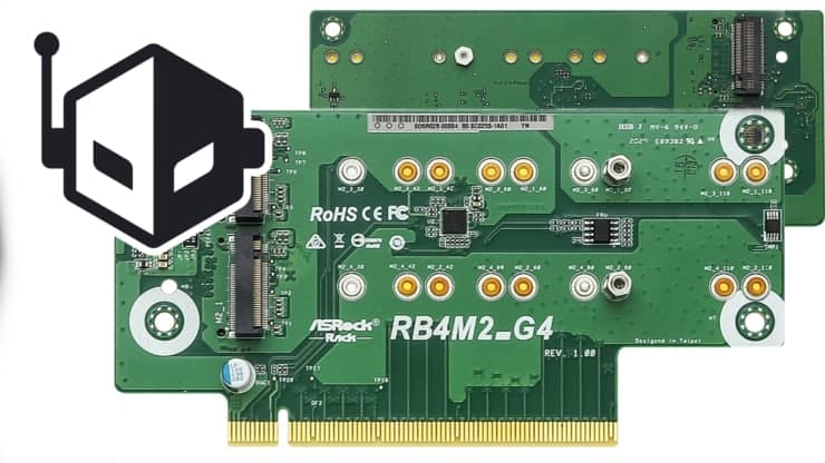 华擎宣布推出名为RB4M2_G4的PCIe 4.0转换卡