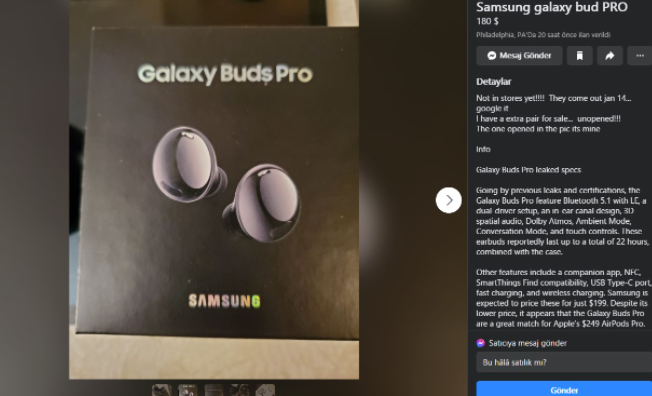 三星Galaxy Buds Pro价格和照片泄露