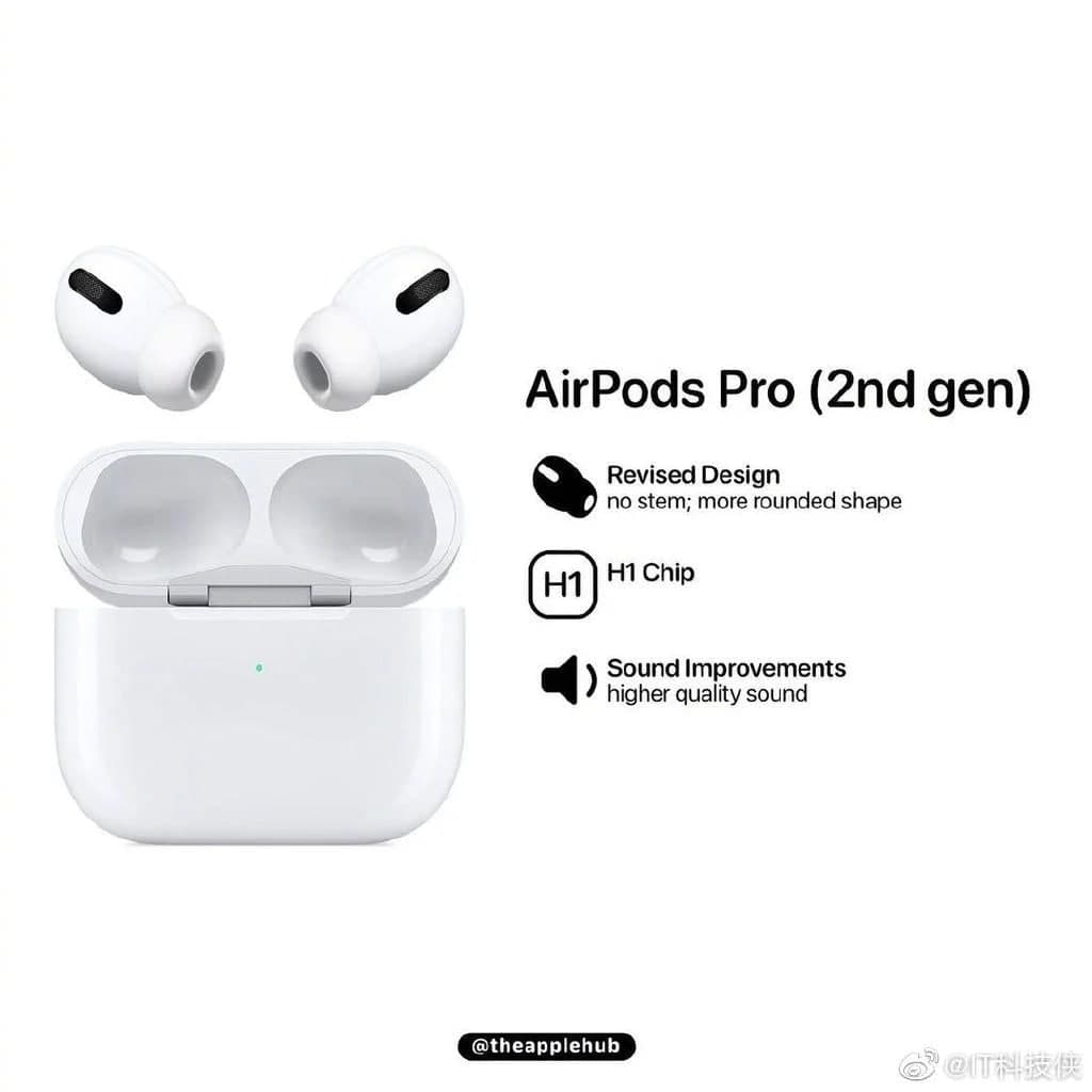 苹果AirPods Pro 2泄露图片提示TWS耳机更新设计