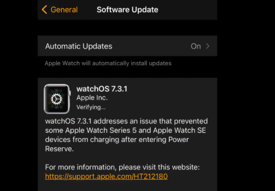 苹果通过推出watchOS 7.3.1修复了Watch Series 5，SE电池问题