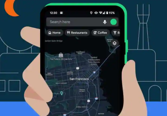 Google Maps黑暗模式在全球范围内推广